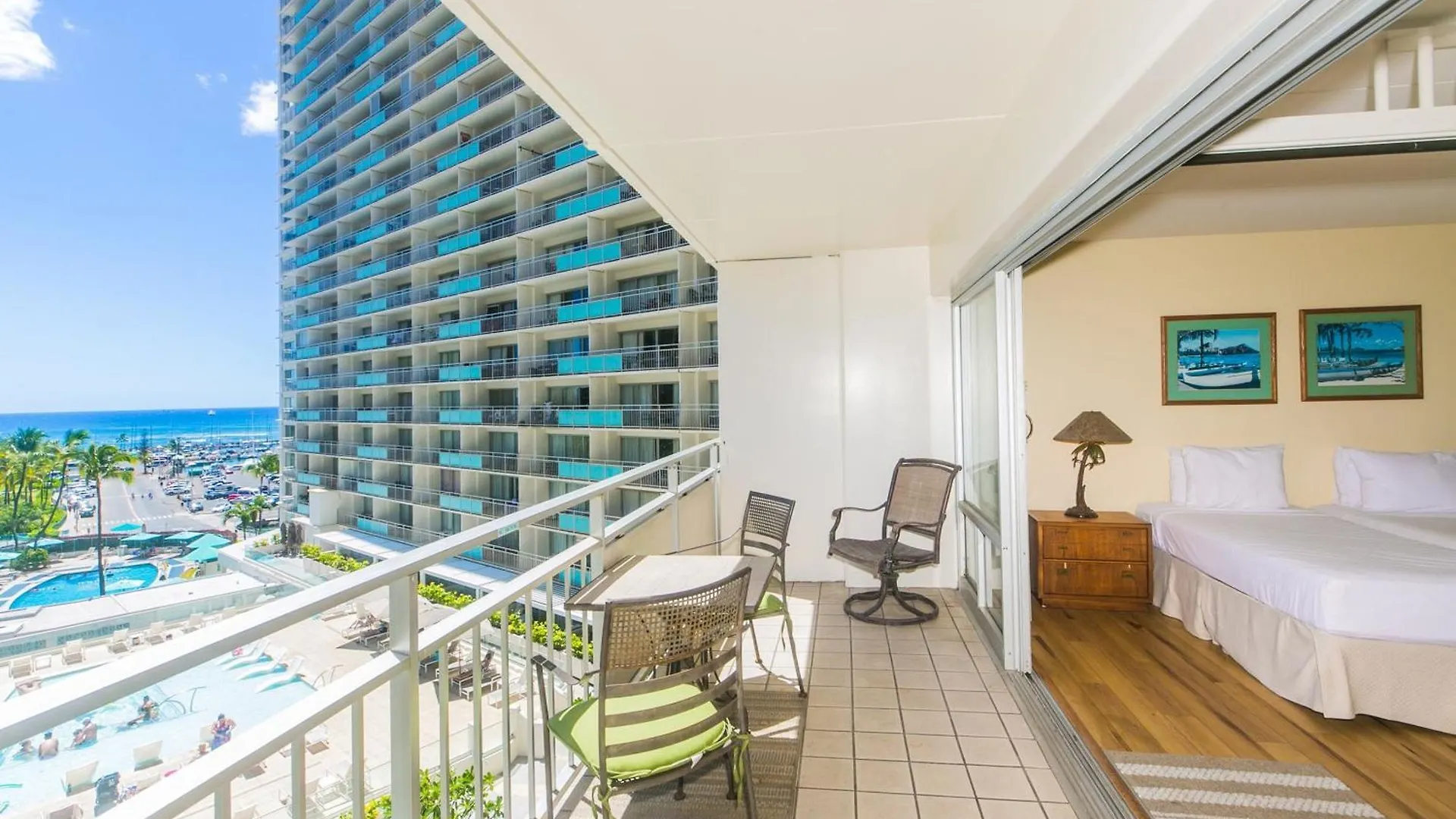 Ilikai Tower One Bedroom Lagoon View Waikiki Condos With Lanai & Free Wifi Гонолулу Апартаменты